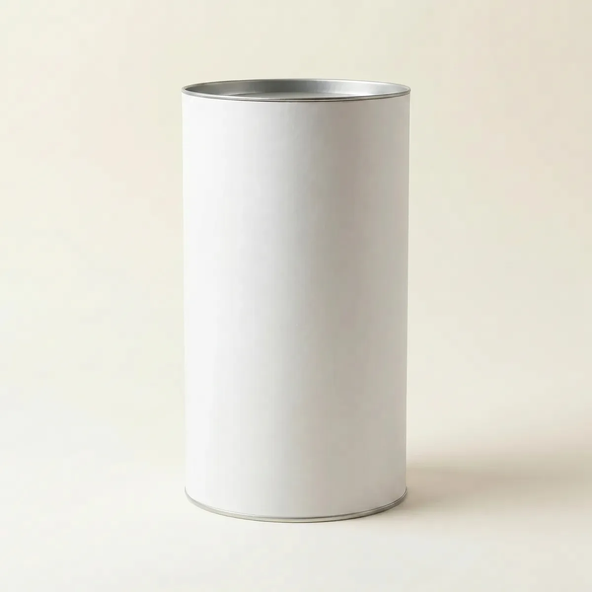 White cardboard tube 250 g with a label — superfoods under their own brand